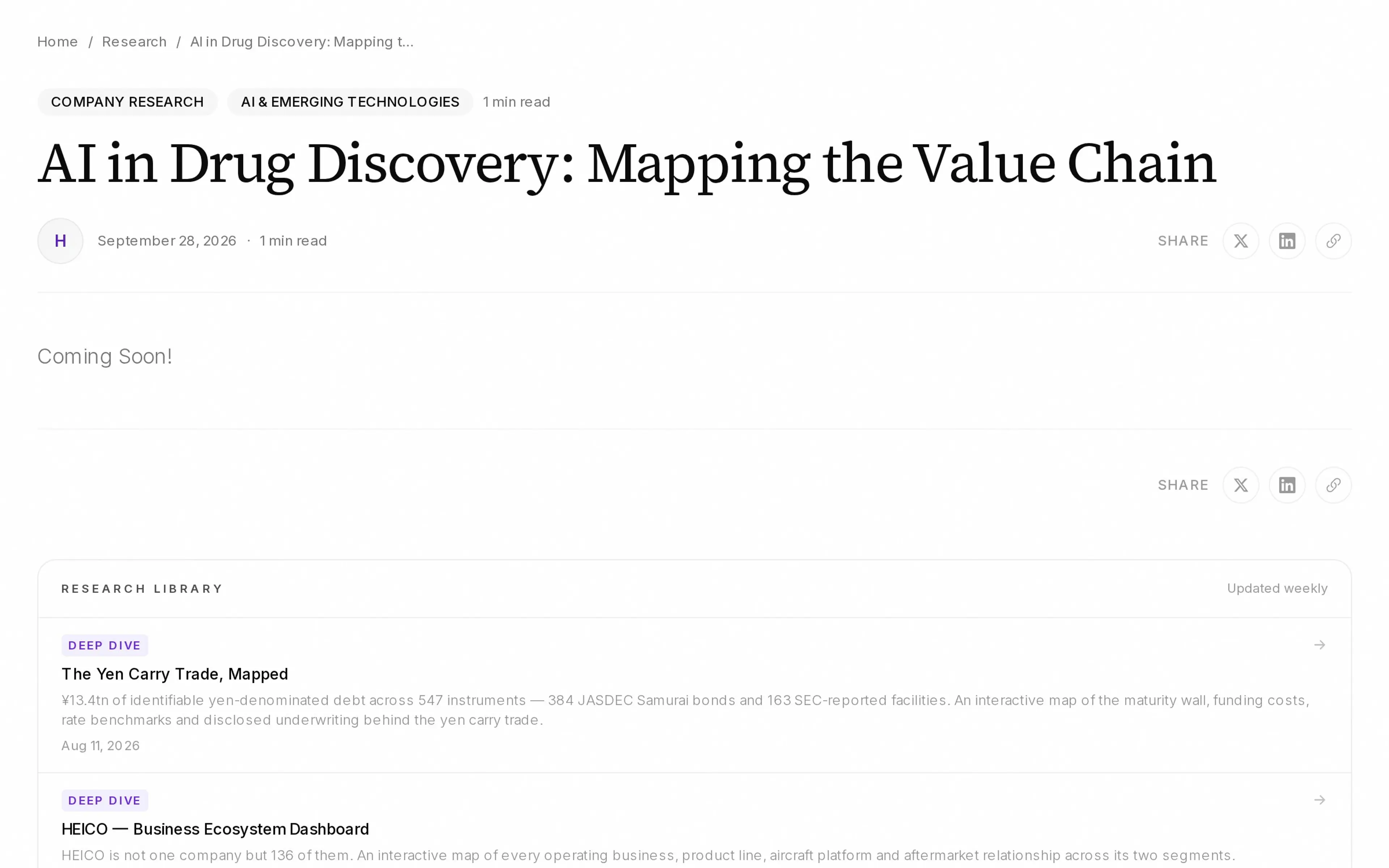 AI in Drug Discovery: Mapping the Value Chain