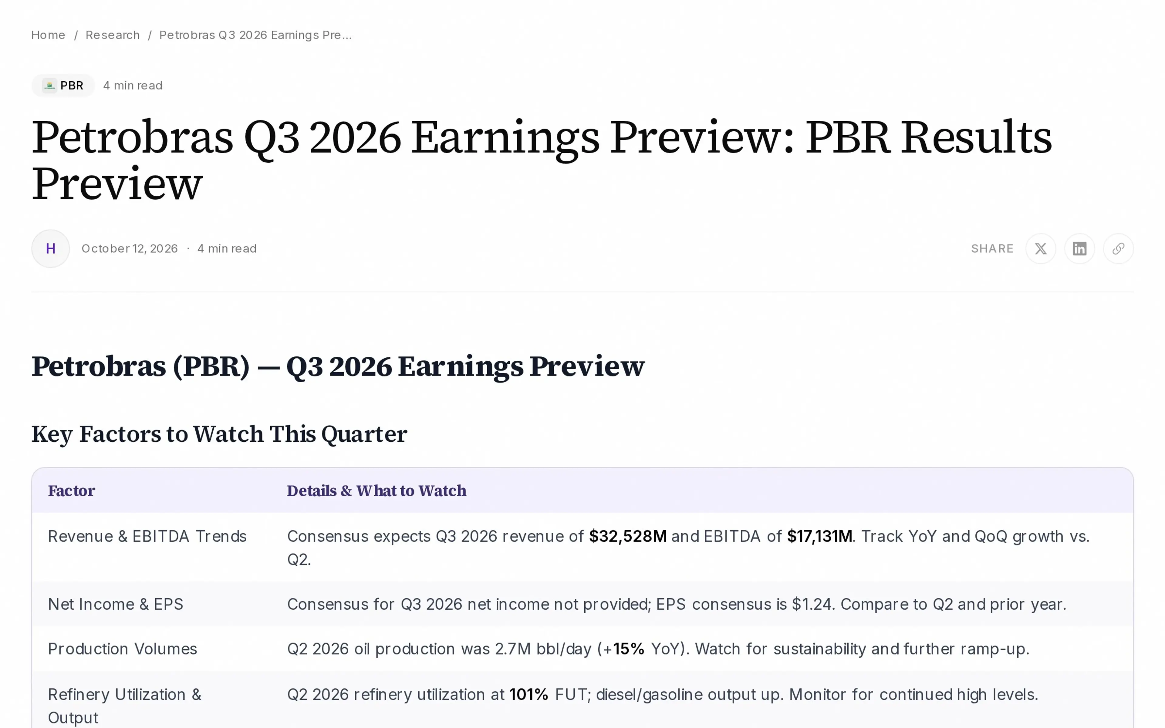 Petrobras Q3 2026 Earnings Preview: PBR Results Preview